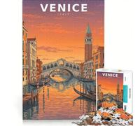 Rompecabezas de 1000 Piezas para Adolescentes: Paisaje Italiano Vintage Retro - Nostalgia de la Ciudad Eterna, Juegos educativos, decoración de Pared, para Fortalecer el Amor Entre Parejas 50x75cm