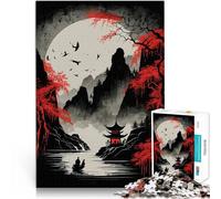 Rompecabezas de 1000 Piezas para Adolescentes Paisaje japonés Entrena tu Cerebro y Tus Manos Adecuado para decoración de Escritorio. 38x26cm