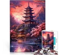 Rompecabezas de 1000 Piezas para Adolescentes “Paisaje Lunar japonés” Madera,para Mayores de 14 años Matar el Tiempo en Vacaciones en casa Juego de Navidad Regalos para Mujeres。tamaño:50x75cm