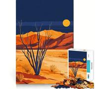 Rompecabezas de 1000 Piezas para Adolescentes Paisaje Nocturno del Desierto del Valle de la Muerte,Juego de Bordes limpios,Juego de concentración,Regalo,Juego de Juego inactivo,Arte de Pared navideño