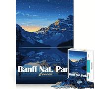 Rompecabezas de 1000 Piezas para Adolescentes Paisaje Nocturno del Parque Nacional Banff,Juego Jugar en Pareja,Juego cognitivo,Regalo Relajante,Actividad Divertida para cumpleaños