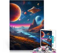 Rompecabezas de 1000 Piezas para Adolescentes Paisaje Surrealista Reducción del estrés Interesante Regalo de Obra de Arte 52x38cm
