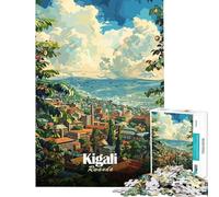 Rompecabezas de 1000 Piezas para Adolescentes Paisaje Urbano de Kigali Ruanda Juego Educativo Juguete desafiante Gran Regalo Mejora la Memoria (tamaño 38x52cm)