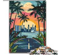 Rompecabezas de 1000 Piezas para Adolescentes, Paisaje Urbano de Singapur al Atardecer, Juguete, Juego Intelectual para decoración del hogar para Mayores de 14 años (26x38cm) 1000 Piezas