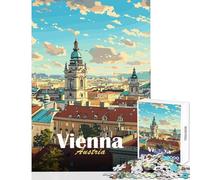 Rompecabezas de 1000 Piezas para Adolescentes Paisaje Urbano de Viena Juguetes antiestrés Regalo de cumpleaños Juegos educativos Interesante reducción del estrés tamaño 38x26cm