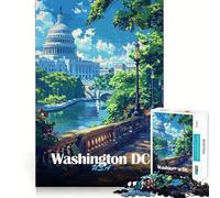 Rompecabezas de 1000 Piezas para Adolescentes Paisaje Urbano de Washington DC Juego de Bordes limpios Juguete de Desarrollo cognitivo Juego de Entretenimiento decoración navideña Regalo (38x52cm)