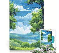 Rompecabezas de 1000 Piezas para Adolescentes Paisaje Veraniego Naturaleza Juegos Divertidos ejercita tu Cerebro y Tus Manos Mejora el Amor Entre Parejas 50x75cm