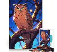 Rompecabezas de 1000 Piezas para Adolescentes Pájaro,Búho,Articulaciones Suaves,Diversión cognitiva,Juego Casual,Tiempo Libre,Regalo Festivo (50x75cm)