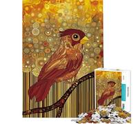 Rompecabezas de 1000 Piezas para Adolescentes Pájaro Joven en un Bosque Abstracto Rompecabezas para Adultos Juego de ingenio El Montaje de Patrones Ayuda a ejercitar el Cerebro (Tamaño 38x52cm)