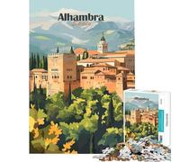 Rompecabezas de 1000 Piezas para Adolescentes Palacio de la Alhambra España Ideal para cumpleaños Navidad o Cualquier ocasión Especial Un Juego práctico Divertido y entretenido para Mayores Incluye