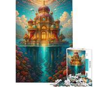 Rompecabezas de 1000 Piezas para Adolescentes Palacio Submarino Paisaje fantástico Rompecabezas para Adultos Juegos Familiares decoración Actividades Divertidas en casa (tamaño 38x52cm)