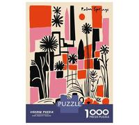 Rompecabezas De 1000 Piezas para Adolescentes Palm Springs Abstract Landscape Art Rompecabezas para Adultos Juegos Relajantes Corte De Precisión Regalos Y Cumpleaños Únicos 70x50cm/1000pcs