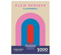 Rompecabezas De 1000 Piezas para Adolescentes Palm Springs California Retro Art Rompecabezas para Adultos Juegos De Relajación Desafío Difícil Desafío Educativo 52x38cm/1000pcs