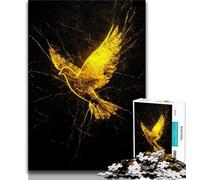 Rompecabezas de 1000 Piezas para Adolescentes Paloma Dorada de la Paz para Adultos Divertido para el hogar Ideal para días de Lluvia Regalo de cumpleaños (26x38cm)