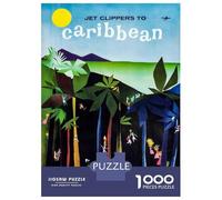 Rompecabezas De 1000 Piezas para Adolescentes Pan Am Caribbean Travel Rompecabezas para Adultos Juego Práctico Ensamblaje De Patrones Regalos para Reducir El Estrés 38x26cm/1000pcs