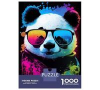 Rompecabezas De 1000 Piezas para Adolescentes Panda Animal Popart Rompecabezas para Adultos Juegos Relajantes Decoración Desafío Educativo 38x26cm/1000pcs