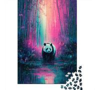 Rompecabezas De 1000 Piezas para Adolescentes Panda Bamboo Forest Reflection Rompecabezas para Adultos Juguetes DIY Alivio del Estrés Oferta como Regalos para Toda La Familia 38x26cm/1000pcs