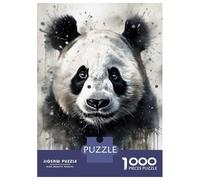 Rompecabezas De 1000 Piezas para Adolescentes Panda Beauty Black Ink Rompecabezas para Adultos Juego Práctico Pero Divertido Y Humorístico Regalos para Reducir El Estrés 38x26cm/1000pcs