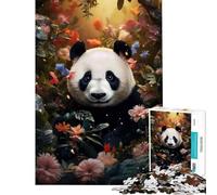 Rompecabezas de 1000 Piezas para Adolescentes Panda en la Jungla Juego desafiante Juguetes Divertidos Una Obra de Arte Ideas para Regalos (Tamaño 38x52cm)