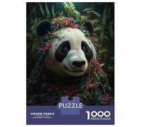 Rompecabezas De 1000 Piezas para Adolescentes Panda Flowers Plants Magic Rompecabezas para Adultos Juguete Decoración De Pared Una Obra De Arte Diversión En Casa Actividades, 70x50cm/1000pcs