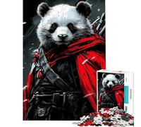 Rompecabezas de 1000 Piezas para Adolescentes Panda Guerrero Animal Rompecabezas para Adultos Juguetes de Bricolaje análisis y lógica Regalos de cumpleaños y únicos (tamaño 38x26cm)