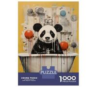 Rompecabezas De 1000 Piezas para Adolescentes Panda in The Bath Animal Rompecabezas para Adultos Juguetes Antiestrés Corte De Precisión Regalos para Amigos Y Familiares 52x38cm/1000pcs