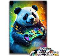 Rompecabezas de 1000 Piezas para Adolescentes Panda Jugando Juegos Que ayudan al Cerebro a ejercitar Juguetes adictivos para Cultivar la Paciencia Decoración 50x75cm