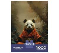 Rompecabezas De 1000 Piezas para Adolescentes Panda Monk Mystic Meditate Rompecabezas para Adultos Juegos Relajantes Regalo De Cumpleaños Desafiante De Completar 70x50cm/1000pcs
