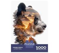 Rompecabezas De 1000 Piezas para Adolescentes Panda Mountain Sunset Rompecabezas para Adultos Juego De Ingenio Juego De Corte De Precisión Regalos Desafiantes 52x38cm/1000pcs