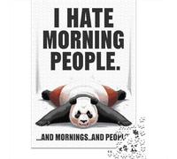 Rompecabezas De 1000 Piezas para Adolescentes Panda Poster Funny Wall Art Rompecabezas para Adultos Juegos De Relajación Análisis Y Lógica Cumpleaños 70x50cm/1000pcs