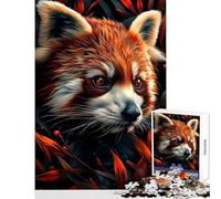 Rompecabezas de 1000 Piezas para Adolescentes Panda Rojo mi Divertido Amigo Juguetes de decoración del hogar Gran Regalo para Juegos Juego práctico Interesante reducción del estrés tamaño 38x52cm