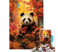 Rompecabezas de 1000 Piezas para Adolescentes Panda Salvaje Divertidas Actividades en casa para Mejorar la Memoria Juguete Decorativo para Pared para Mayores de 14 años (38x52cm)