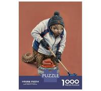 Rompecabezas De 1000 Piezas para Adolescentes Pangolin Playing Curling Rompecabezas para Adultos Juguetes Antiestrés Regalos De Desafío Difícil para Amigos Y Familiares 52x38cm/1000pcs