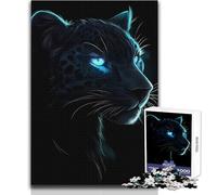 Rompecabezas de 1000 Piezas para Adolescentes, Pantera Negra con Ojos Brillantes, Juego de desafío único, Corte de precisión, Juguete Educativo, tamaño 38x52cm
