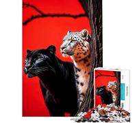 Rompecabezas de 1000 piezas para adolescentes Pantera y Leopardo de las Nieves Juegos relajantes que desafían la inteligencia Juguetes adictivos Regalo divertido para la decoración del hogar (75x50cm)