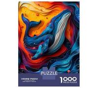 Rompecabezas De 1000 Piezas para Adolescentes Papercut Whale in Space Rompecabezas para Adultos Juegos Relajantes Decoración del Hogar Juego Desafiante Regalos 38x26cm/1000pcs