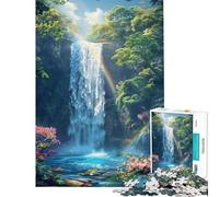 Rompecabezas de 1000 Piezas para Adolescentes Paraíso de la Cascada Rompecabezas para Adolescentes Juegos relajantes para divertirse en Familia Ayuda a ejercitar el Cerebro (Tamaño 38x52cm)