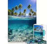 Rompecabezas de 1000 Piezas para Adolescentes Paraíso Tropical bajo el mar diseño de Corte Fino Ideal para Entrenar la concentración un Juego para Momentos de Tranquilidad