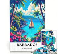 Rompecabezas de 1000 Piezas para Adolescentes: Paraíso Tropical de Barbados, Juego Educativo, Actividades Divertidas para Hacer en casa, fortalece el Amor Entre Parejas 50x75cm