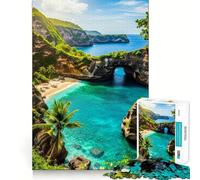 Rompecabezas de 1000 Piezas para Adolescentes Paraíso Tropical en la Playa Diseño artístico de Corte preciso Juego Divertido para concentrarse Relajarse y divertirse Regalo Ideal para cumpleaños