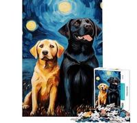 Rompecabezas de 1000 Piezas para Adolescentes Pareja de labradores Van Gogh Difícil y desafiante Decoración para el hogar Juguetes antiestrés Apto para Mayores de 14 años 38x26cm