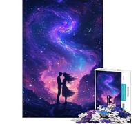 Rompecabezas de 1000 Piezas para Adolescentes Pareja Enamorada bajo un Cielo Estrellado Juguete Educativo Que fomenta el análisis y la lógica Decoración de Pared para Mayores de 14 años (50x75cm)