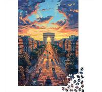 Rompecabezas De 1000 Piezas para Adolescentes Paris ARC De Triomphe Sunset-1 Rompecabezas para Adultos Juegos Relajantes Que Mejoran La Memoria Regalos para Reducir El Estrés 70x50cm/1000pcs