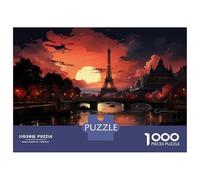 Rompecabezas De 1000 Piezas para Adolescentes Paris Sunset Romance Rompecabezas para Adultos Juguete Decoración De Pared Patrón De Montaje Gran Regalo para Jugar 52x38cm/1000pcs