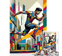 Rompecabezas de 1000 Piezas para Adolescentes Parkour Street Sport WPAP decoración del hogar Juguetes Regalos para Mujeres y Hombres Juegos Divertidos desafío Educativo tamaño 50x75cm