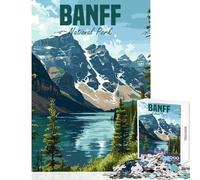 Rompecabezas de 1000 Piezas para Adolescentes Parque Nacional Banff Juguete de decoración de Pared Regalo de Amigo Secreto Juego Imposible descompresión Intelectual tamaño 38x26cm