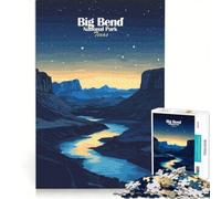 Rompecabezas de 1000 Piezas para Adolescentes: Parque Nacional Big Bend, Juego Imposible, interacción Entre Padres e Hijos, Regalo de Juego desafiante 50x75cm