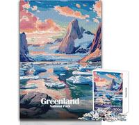 Rompecabezas de 1000 Piezas para Adolescentes, Parque Nacional de Groenlandia, Arte paisajístico, Juego Educativo, análisis y lógica, Juguetes antiestrés, tamaño 50x75cm
