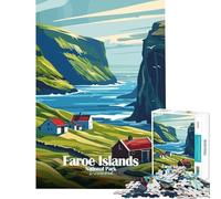 Rompecabezas de 1000 Piezas para Adolescentes Parque Nacional de Islas Feroe Dinamarca Póster Juego práctico Juguetes educativos para Aprender Regalos de Amigo para Pasar el Tiempo en casa Durante