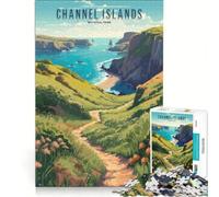 Rompecabezas de 1000 Piezas para Adolescentes, Parque Nacional de Las Islas del Canal, Juego Relajante, antiestrés, cumpleaños y Navidad 38x52cm